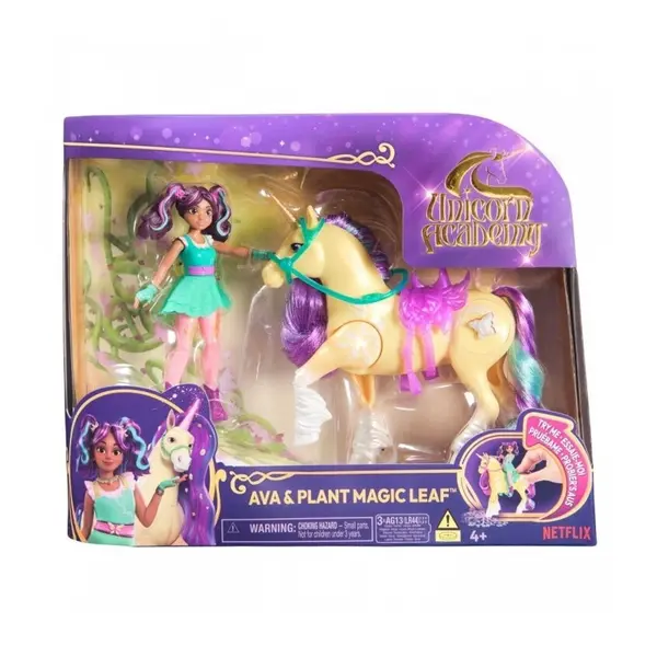 Spin Master Unicorn Academy - Aventuri Magice cu Ava si Leaf, Proiectie de lumini, Multicolor, 4 ani+
