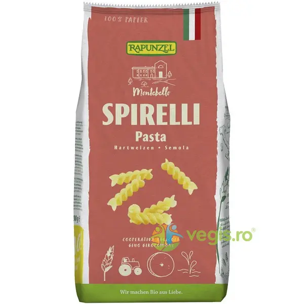 Spirale Semola din Grau Dur Ecologice/Bio 500g
