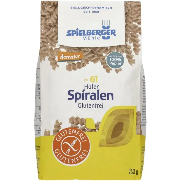 Spirelli din ovaz fara gluten, eco - 250 g