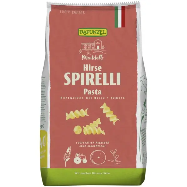 Spirelli semola cu mei, eco - 500 g