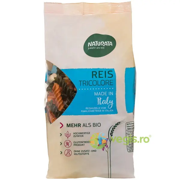 Spirelli Tricolore din Orez fara Gluten Ecologice/Bio 250g