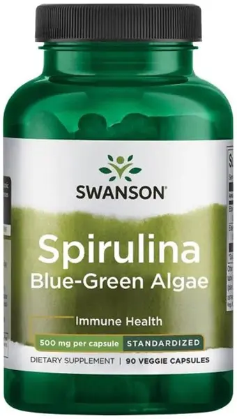 Spirulina Blue-Green Algae, 500 mg, 90 capsule, Swanson