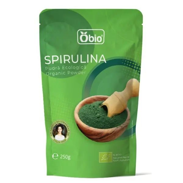 Spirulina pulbere bio 250g Obio
