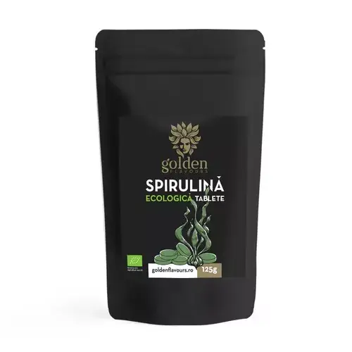 Spirulină Tablete 100% Naturale ECO, 125g/250 tablete | Golden Flavours