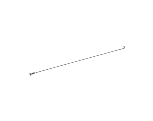 Spita din otel si niplu, 264 mm, 2 mm grosime, culoare argintiu, curbare 90