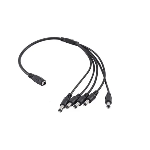 Splitter alimentare 1 intrare mamă la 5 ieșiri tată, 12V DC