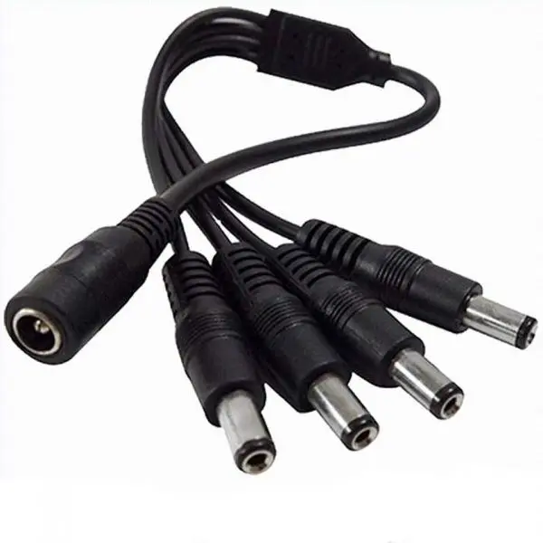 Splitter alimentare 12V DC, 1 intrare mamă la 4 ieșiri tată