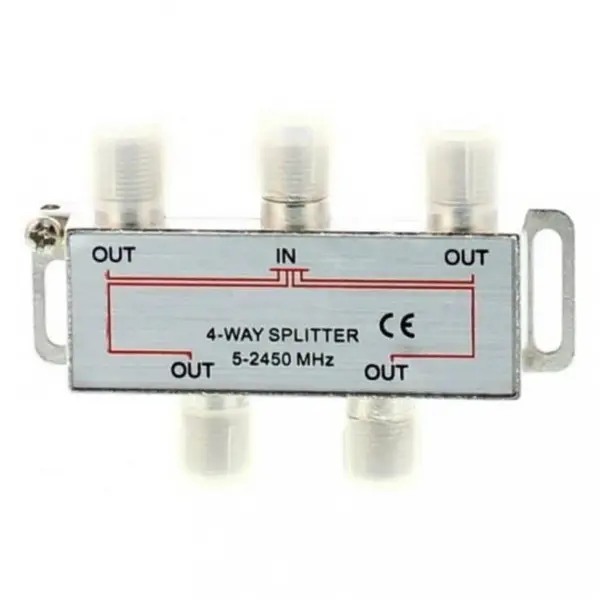 Splitter CATV coaxial (antena tv) 4 porturi 2450 MHz, SPLT-FC/4-ST-WL