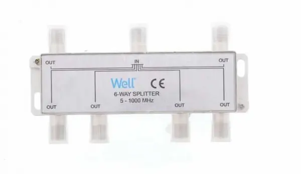 Splitter CATV coaxial (antena tv) 6 porturi 1000 MHz, SPLT-FC/6-WL