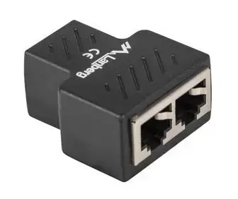 Splitter Lanberg ADS-RJ45-2RJ45-OS, RJ45 - 2x RJ45 (Negru)