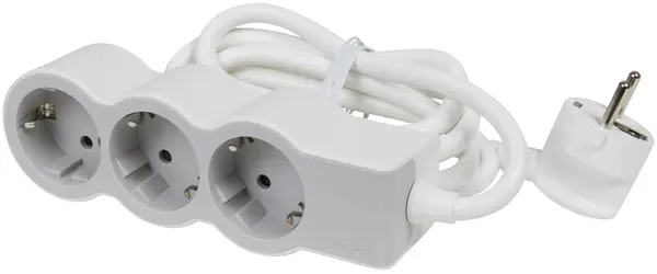 Splitter Legrand - 694549, 3x shuko, cablu de 1,5 m, alb