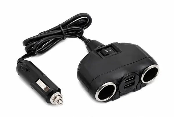 Splitter priza auto Andowl Q CA55 cu 2 mufe bricheta + 2xUSB 120W cu intrerupator 12V/24V