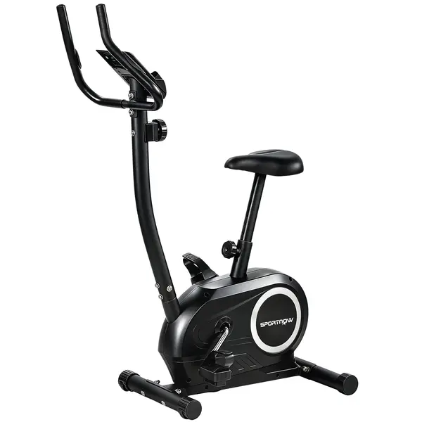 SPORTNOW Bicicletă Fitness cu 8 Niveluri de Rezistență Magnetică, Bicicletă cu Bluetooth, Șa Reglabilă, Ecran LCD, Senzor Puls, Suport Telefon, Bicicletă de Antrenament pentru Acasă | Aosom Romania