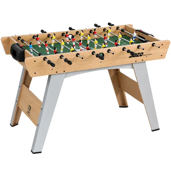 SPORTNOW Fotbal de Masă, Masa 121 Cm, 22 Jucători, Contoare Manuale, Lemn Natural | Aosom Romania
