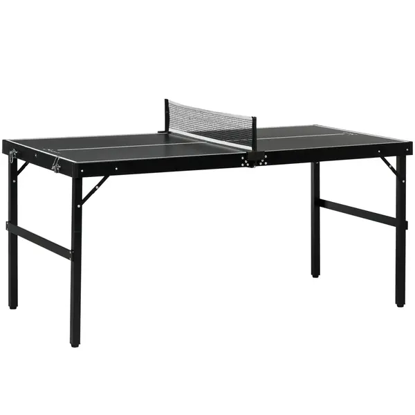 SPORTNOW Masă Pliabilă de Ping Pong cu Fileu și Mâner | Aosom Romania