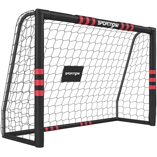 SPORTNOW Poartă de fotbal pentru grădină 1,8 x 1,2 m pentru adolescenți & adulți Poartă robustă pentru exterior cu plasă și protecție, ancore de sol | Aosom Romania