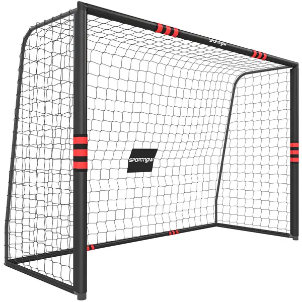SPORTNOW Poartă de fotbal pentru grădină 300 x 200 cm Poartă outdoor robustă cu plasă, căptușeală, ancore pentru sol, strat anti-rugină | Aosom Romania