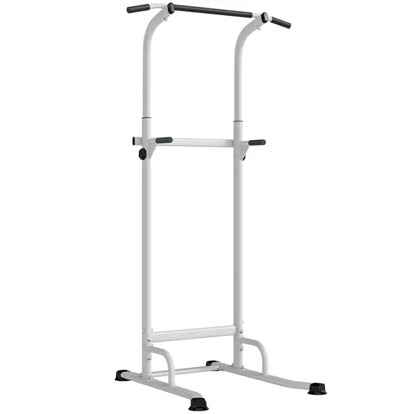 SPORTNOW Power Tower cu Bare Dip și Tracțiuni, Stație Multifuncțională cu Înălțime Reglabilă 176,5-227 cm, Structură din Oțel pentru Antrenament Acasă, Capacitate 120 kg | Aosom Romania