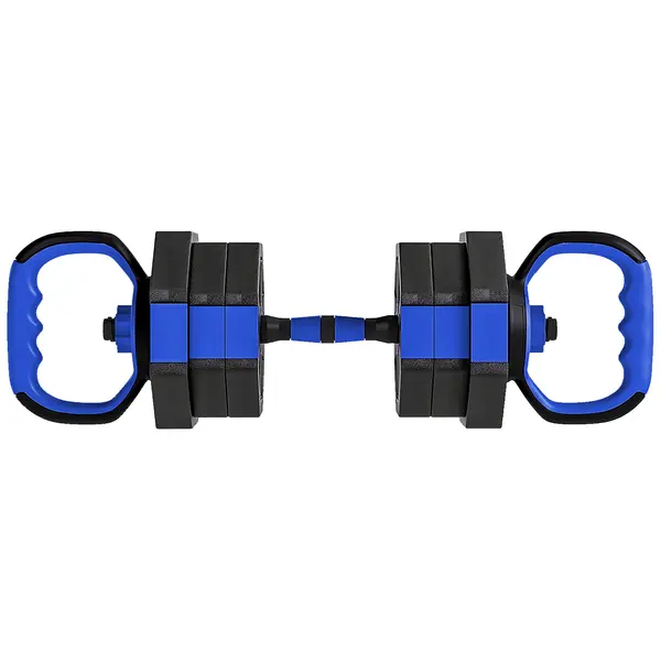 SPORTNOW Set Greutăți Fitness 6 în 1 Multifuncțional, 20 kg din Plastic și Nisip, 125x18x18 cm, Albastru | Aosom Romania