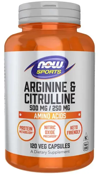 Sports Arginine & Citrulline, 120 capsule, Now