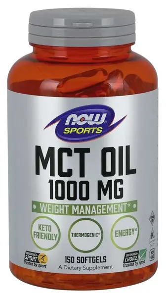 Sports MCT Oil, 1000 mg, 150 capsule, Now