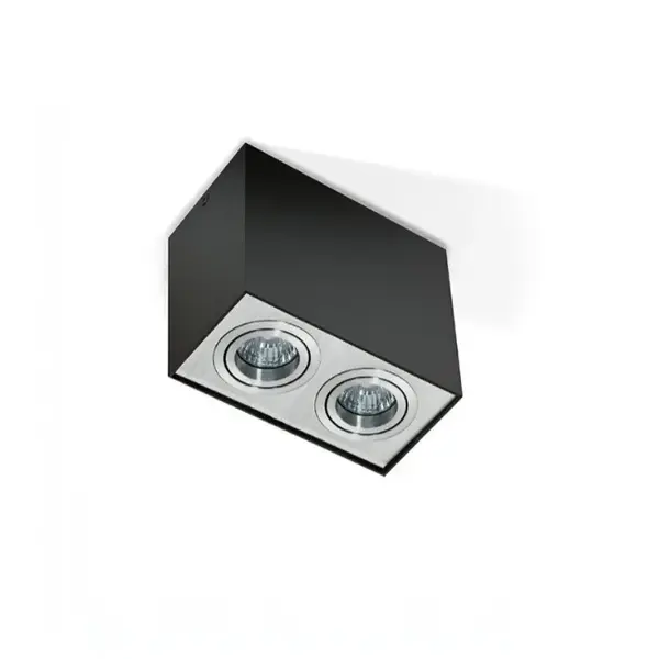 Spot aplicat CLONAL DOUBLE SILVER - Negru