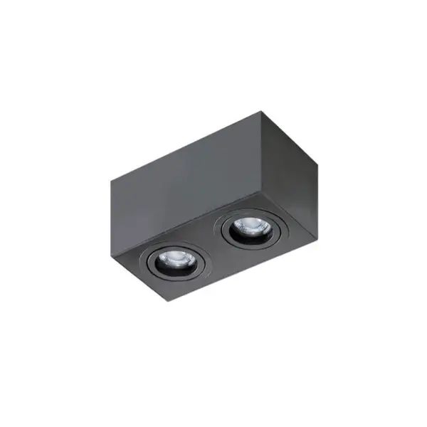 Spot aplicat GARAVAN DOUBLE SQUARE - Negru