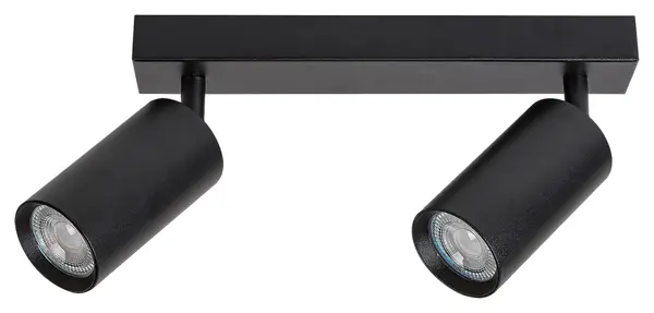 Spot dublu Rabalux - Solo, GU10, 2 x MAX 25W, negru