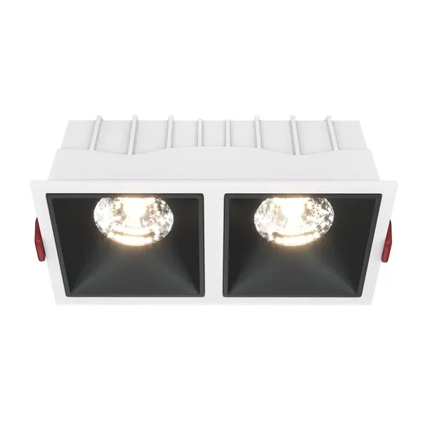Spot incastrat KARALY DOUBLE SQUARE 3000K - Alb/Negru