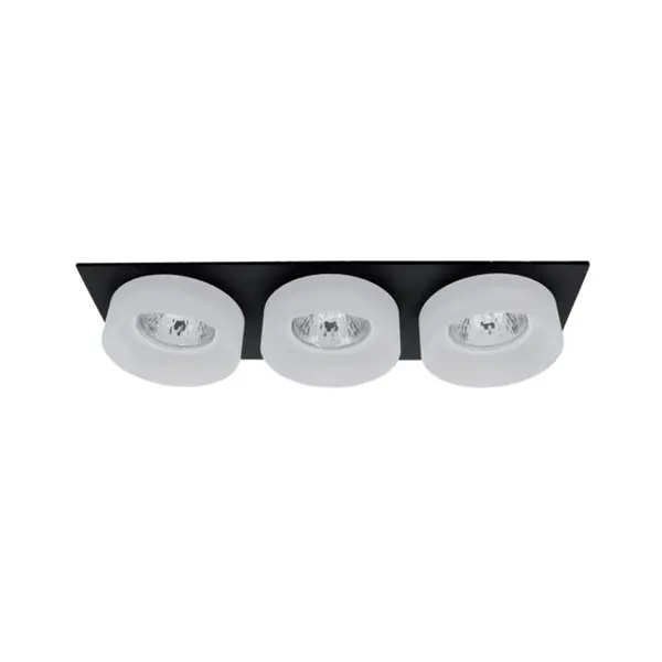 Spot incastrat LEWYN TRIPLE - Negru