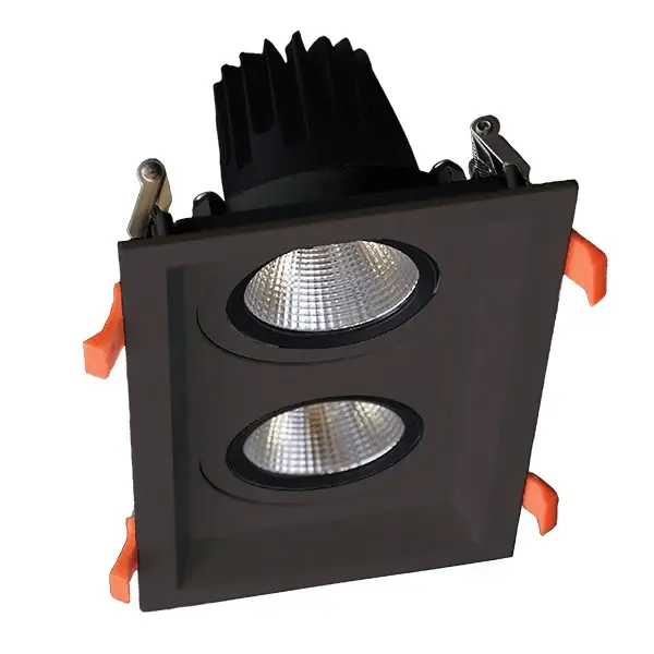 Spot incastrat ONEIDA DOUBLE BLACK - Lumina calda 3000K