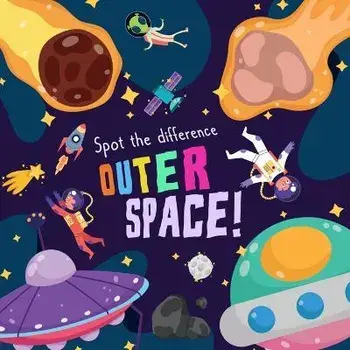 Spot the Difference - Outer Space!: A Fun Search and Solve Picture Book for 3-6 Year Olds, Paperback/Webber Books