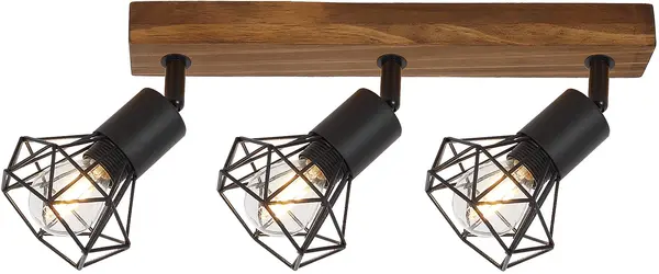Spot triplu Rabalux - Zeus 3139, IP20, E14, 3 x 40W, 230V, negru mat