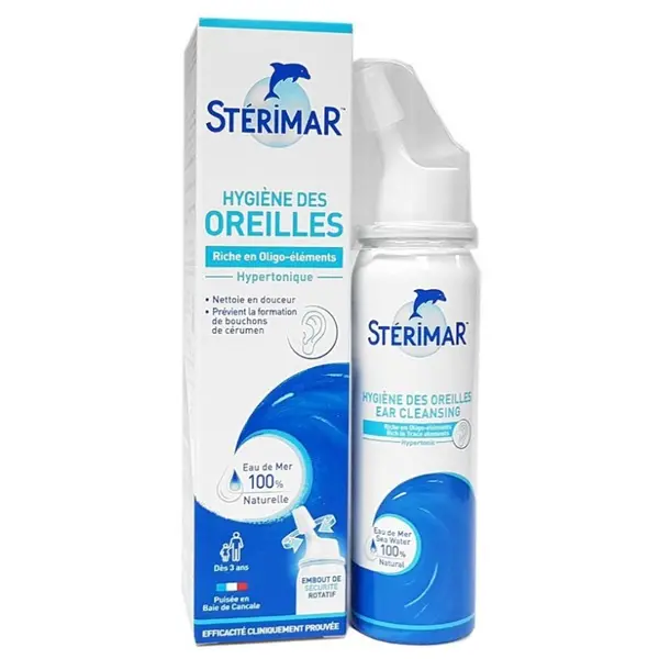 Spray Auricular, Sterimar, Curatarea Eficienta a Urechilor, Prevenirea Dopurilor de Ceara, Copii 3+ si Adulti, 50ml