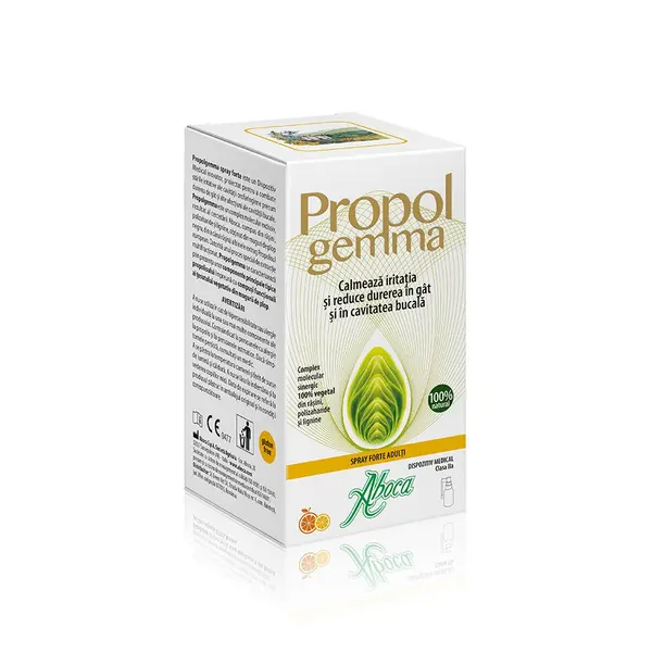 Spray de gât Propolgemma Forte, 30 ml, Aboca