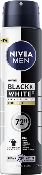 Spray deodorant Nivea Men Invisible on Black & White Epic Night, 250 ml
