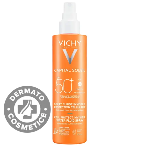 Spray fluid invizibil Capital Soleil Cell Protect SPF50+, 200ml, Vichy