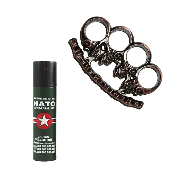 Spray NATO 60 ml, cadou rozeta, craniu, 1 cm, bronz