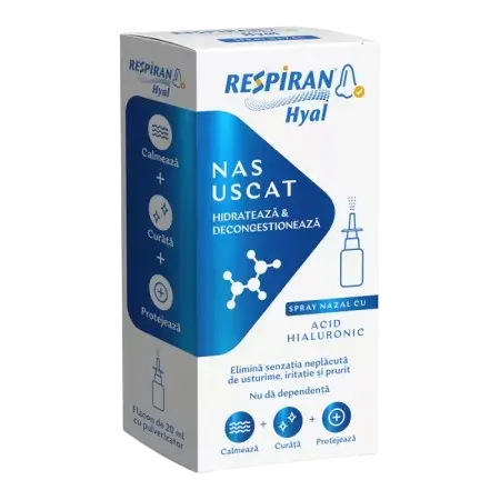 Spray nazal cu acid hialuronic Respiran Hyal, 20ml, Fiterman