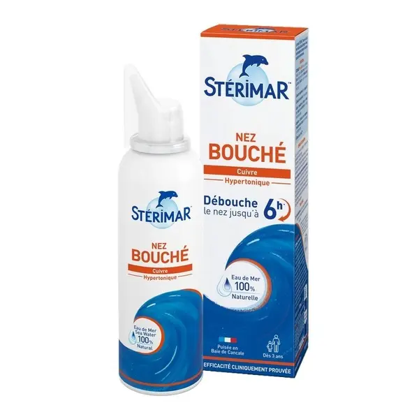 Spray Nazal, Sterimar, Hipertonic Cupru, Curatare Eficienta in Cazul Racelii si Rinofaringitei, Copii 3+ si Adulti, 100ml