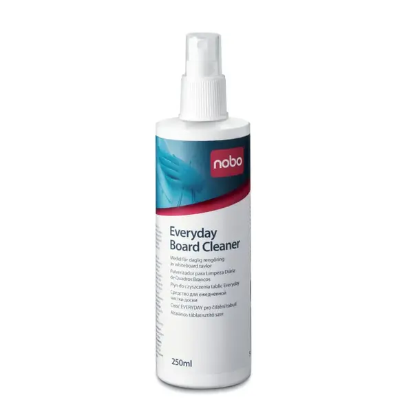 Spray NOBO, lichid, pentru curatare table si flipcharturi, uz zilnic, 250 ml Spray NOBO, lichid, pentru curatare table si flipcharturi, uz zilnic, 250 ml