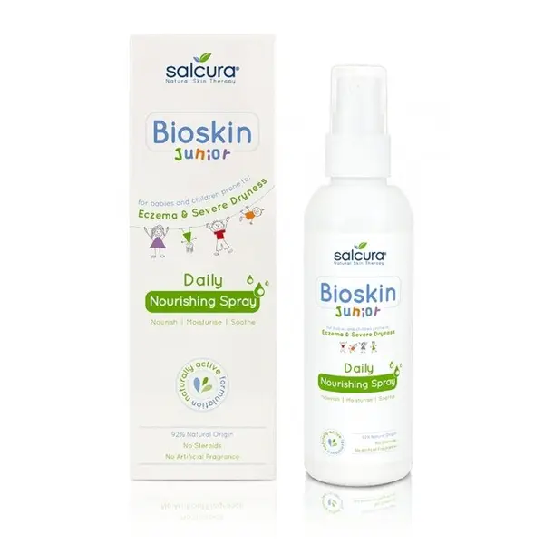Spray nutritiv Bioskin Junior pt bebelusi si copii piele foarte uscata cu eczeme Salcura 100 ml