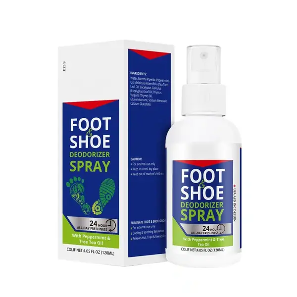 Spray Pantofi Anti-Miros – Reîmprospătează, Hidratează Pielea, by Verilaria, 120ml
