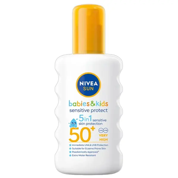 Spray pentru copii cu protectie solara SPF 50+ Sun Sensitive Protect, 200ml, Nivea
