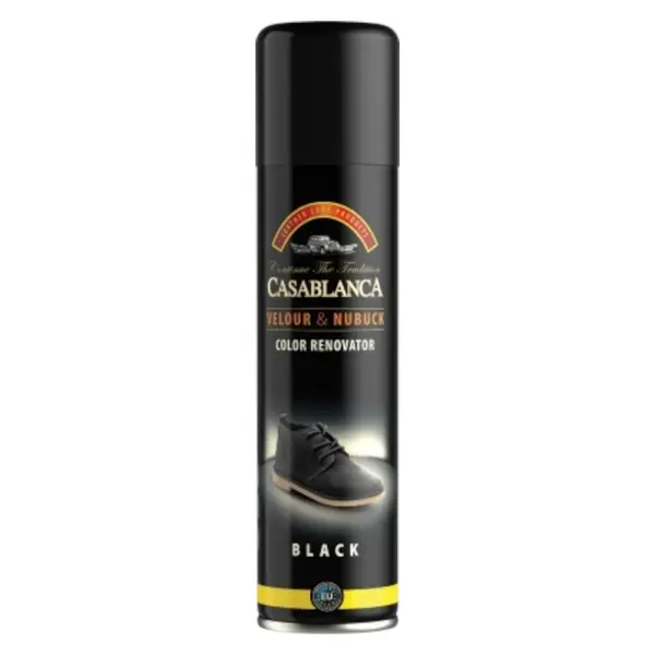 Spray pentru Restaurarea Culorii, Piele Nabuc, Negru, 200 ml, Casablanca