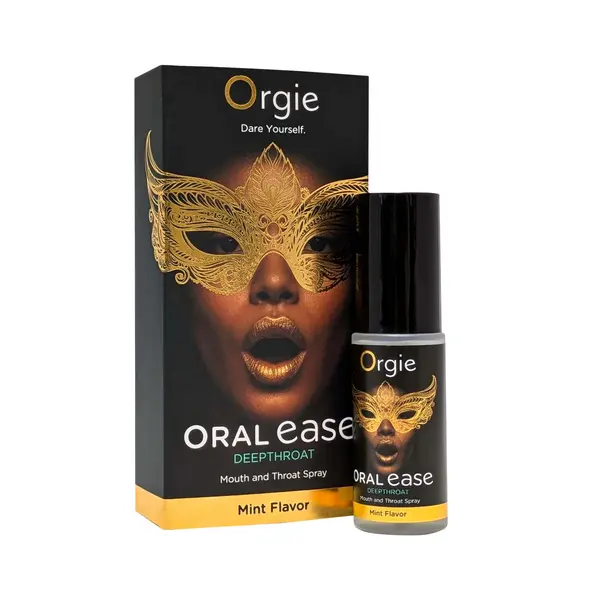 Spray pentru sex oral adânc ORGIE - Oral Ease Deepthroat, cu aromă de mentă, 15 ml
