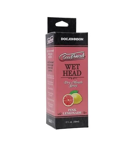 Spray pentru sex oral, GoodHead WET Head - Dry Mouth, umiditate instantanee, cu aroma de Pink Lemonade, 59 ml