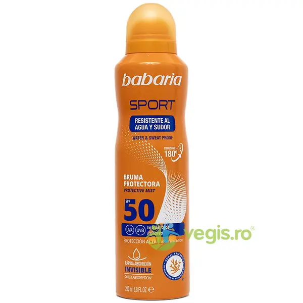Spray Protectie Solara SPF50 pentru Fata si Corp Rezistent la Apa Sport 75ml