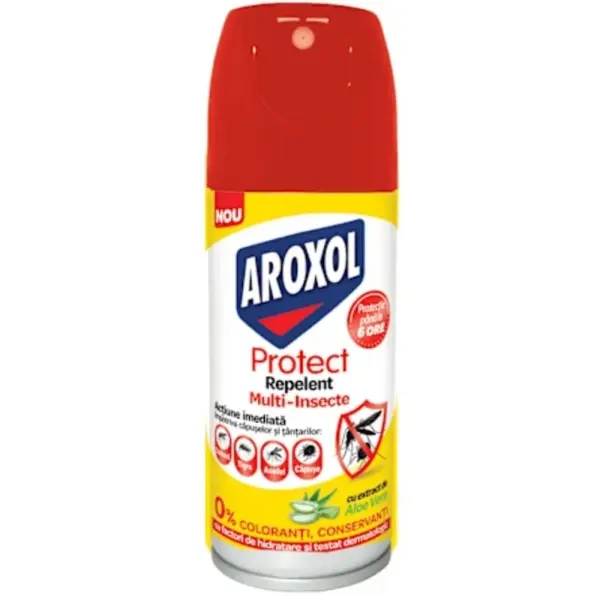 Spray Repelent pentru Insecte, Capuse si Tantari Aroxol Protect, 100 ml