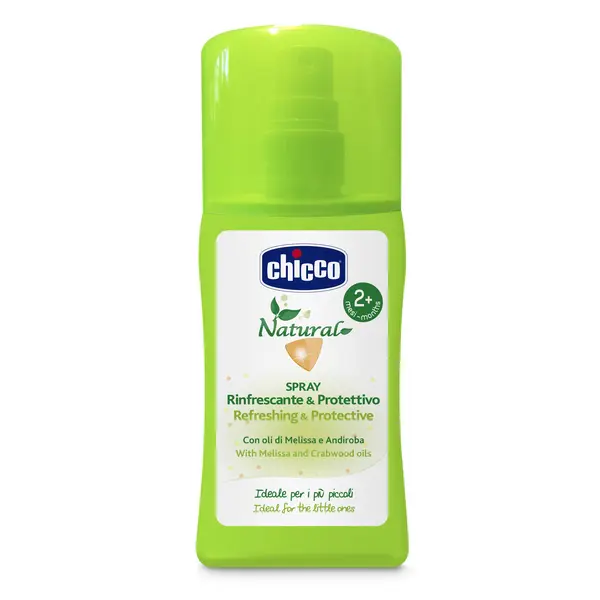 Spray revigorant Chicco pentru protectie naturala, ulei melissa si andiroba, 100ml, 2luni+